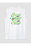 Original Oval Collar Printed Boys' Undershirt - 6