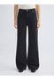 Two Mt Shop Quality Xside Black Denim Straight Wideleg Regular Waist Wide Leg Women's Jean Pants - 2