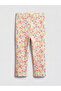 Ecru Floral Ribbed Girls' Tights 2-Pack - 4