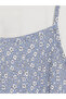 Two Mt Shop Quality Oval Collar Floral Patterned Girl's Dress - 3