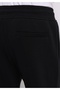 Slim Fit Mid Waist Straight Men's Black Sweatpants - 6