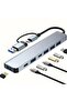 8 in 1 USB Converter Notebook MacBook Type-C Compatible Image Transfer Hub (5492)