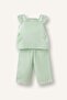 Floral Linen Look 2-Piece Set for Baby Girl (26 Sm) - 3