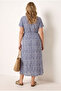Plus Size V-Neck Short Sleeve Belted Wrap Lycra Viscose Dress 302644 - 5