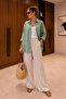Oversized Linen Textured 100% Cotton Single Pocketed Loose-Fitting Shirt KGT-KU3435 - 6