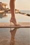Gold Satin Thin Cross-Strapped Pointed Toe 9 cm Heeled Sandals–Evening Dress, Graduation, Stiletto - 4
