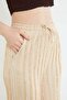 Elastic Waist Crepe Fabric Pocket Trousers - 5