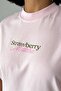 Crep Women's Strawberry Matcha Front and Back Printed Oversize T-Shirt 100% Cotton - 5