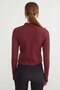 Mock Neck Wrinkled Fabric Blouse - 6