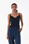 Lace Rope Strap Modal Crop Body - 3
