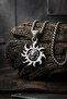 Biohazard with Lion Handcrafted Stainless Steel Chain Men Necklace
