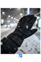 Men's Inflatable Parachute Fabric Gloves with Fur Inside - 2