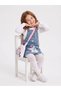 Girl's Cat Printed Denim Gilet Dress and Bag Set 3-8 Years Old - 4