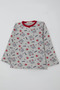 Baby Girl Pajama Set Cute Queen Patterned Strawberry 9 Months-3 Years, Light Gray Melange - 7