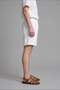 Breathable 100% Linen Relax Fit Elastic Lace-Up Waist Bermuda Shorts G0854Ax26Sm - 4