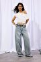 Loose Fit Boat Neck Short Sleeve White T-Shirt I3719Ax26Hs - 2