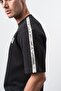 Men's No1 Stripe Detailed Regular Fit T-Shirt Trousers Set Black - 5