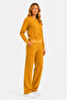 Women's Cotton Crew Neck Wide Leg Tracksuit Set Mustard-101 - 2