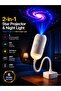 2-in-1 Galaxy Projector & Night Light with 6 Projection Films, HD Starry Sky & Milky Way Projector
