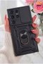 Galaxy S22 Ultra Case Camera Protected Sliding Ring Armor Military Tank Armored