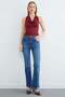 High Waist Zipper Flare Jeans - 3
