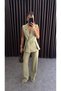Double-Breasted Collar with Pleated Detail Two-Piece Suit - 5
