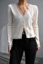 Lace Detailed Buttoned Knitwear Cardigan - 2