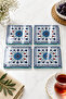 Glass Coaster |   Sultan Blue Tile Patterned |   4-Piece Set |   10cm X 10cm - 5