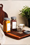 6-Piece Glass Spice Rack Set – with Plexi Stand, White Label, and Silver Lid |   Drawer and Countertop Spice Rack Set - 5