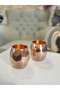 Copper Cup Chubby Cocktail Model Hammered Copper Color (Tin-Free) - 2