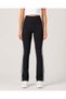 Black Wide Leg Winter Knitted Tights with Two White Stripes on the Side - 4