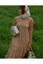 Plus Size Glittery Linen Beige Sleeveless Ruffle Midi Dress - 2