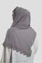 Gray Prayer Headscarf Shawl Chiffon Laced202106_15 - 3