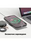 Silicone case iPhone 12 Pro Max, with microfiber, thin, protective, raised edges, dark gray - 6