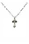 Unisex Necklace with Single Mushroom Figure – 60 cm Chain, Zamak Metal Cute Nature Themed Jewelry