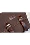 Design 01 Canvas - Leather Plum Messenger Bag - 4