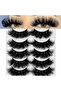 5 Pairs Eyelashes Faux Mink Eyelashes Long Lasting Fluffy Mink Lashes Dramatic Volume lashes Exte...