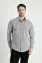 Long Sleeve Slim Fit Slim Fit Striped Cotton Easy-Iron Shirt