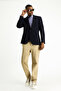 7 Drop Slim Fit Slim Fit Patterned Sports Jacket - 3