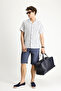 Linen Bermuda with Lace-Up Waist and Cargo Pockets - 8682608545583 - 2
