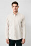 Long Sleeve Slim Fit Button Collar Cotton Easy Ironing 4 Seasons Oxford Shirt - 3