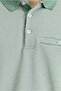 Polo Neck Regular Fit Pocket Cotton T-Shirt - 7