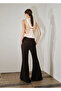 Slit Draped Trousers with Side Panels - 4