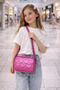 Icone Children's Heart Quilted Detailed Shoulder Bag, Metallic Fuchsia Heart Children's Bag, Fushia Kids Bag - 3