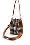 Beige - Tan Plaid Women's Shoulder Bag Sp1137 - 5