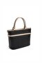 Black - Women's Handbag with S.Nut Logo Sp1283 - 4