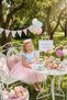Donut and Ice Cream Appliqued Girls Sweet World Evening Dress Party Tulle Dress and Bandana 3–4-5-6-7 Years 36092Pr - 7