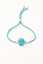 Blue Sea Shell Oyster Murano Glass Beaded Bracelet - Nautical Themed Gift - 2