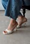 Liza Ecru Heeled Slippers - 2