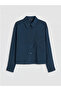 Lcw Modest Navy Blue Crop Modal Blended Women's Shirt - 2